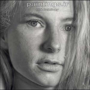 دیرک ژیمیرسکی - نقاشی چهره هایپررئالیستی با مداد